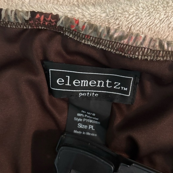 Elementz Paisley Midi Skirt - Pink and Brown - Picture 3 of 4